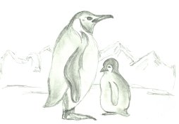 Pinguine, gezeichnet 1985